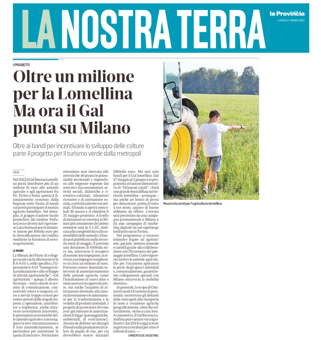 La Provincia Pavese 21 marzo 2022